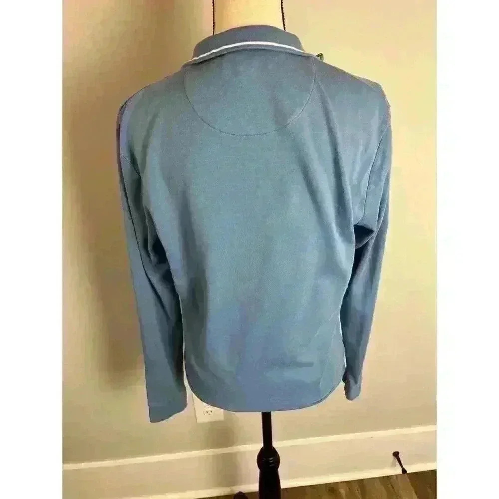 Peter Millar Women's Blue Quarter Zip Pullover Golf Gator Embroidered Size L - Picture 5 of 11